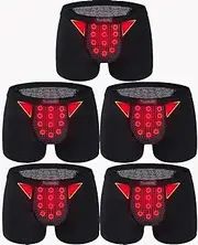 [DaoGeSir] Energy-Field-Therapy Men's Underwear Functional Boxer Briefs Tourmaline Prostate Therapy Panties 5-Packs Shorts