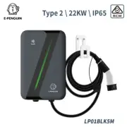 Type 2 EV Charging Station 22KW THREE Phase 5M Cable - 4-year Wty with RCM Cert