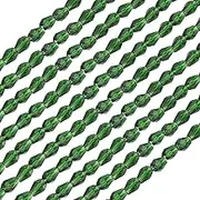 uxcell Teardrop Faceted Beads, 650 Pcs Dark Green Bicone Birthstone Bead Glass Crystal Assortments Vertical Hole Shape for DIY Crafting Bracelet Necklace Jewelry Making, 4x6mm