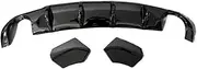 Car Rear Diffuser Lip Bumper Spoiler Plastic Body Kit Compatible with VW Scirocco R R20 2009-2015 Rear Spoiler(Bright Black)