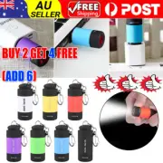 Mini USB Rechargeable LED Torch Lamp Flashlight Keychain Keyring Waterproof