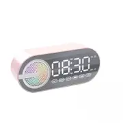 Quiet Wireless Bluetooth Speaker Alarm Clock RGB TWS USB LED Mirror Digital Clock FM Large Display Living Room Office Decoration