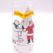 VTG Coca Cola 1994 McCrory Stores Tall Drinking Glass Christmas Santa Claus NEW