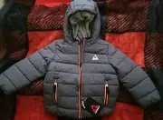 New Gerry Puffer Toddlers GrayHooded Zip Up Lined Jacket Size 4T Free Ship