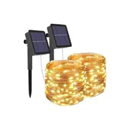Litogo [2PCE] Solar Fairy Lights Outdoor, 12m 120LED Solar Lights Warm White