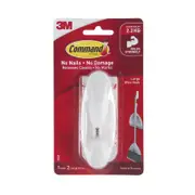 Command™ Large White Adhesive Wire Hook - 1 Pack