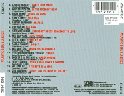 VARIOUS ARTISTS - ATLANTIC SOUL CLASSICS [1987] NEW CD