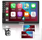 Leadfan Double Din Car Stereo with Apple Carplay and Android Auto, 7 Inch HD ...