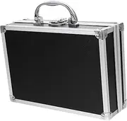 KAILIKETIY Suitcase Aluminum Case Bag Briefcase with Lock Flight Aluminum Locking Briefcase Hard Briefcase Men Bin Toolbox Portable Workstation Briefcase Cargo Cable Black Aluminum Alloy