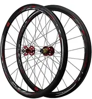 ZECHAO 40mm Carbon Fiber Cycling Wheels,24 Holes Disc Brake Quick Release 700C Road Bike Wheelset for 23C/25C/28C/32C/35C/38C Tires