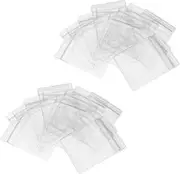 HEALLILY Elegant Zipper Lock Jewelry Bags 100pcs Plastic Pouches for Safe Storage