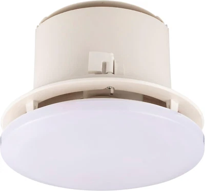 Non-Ducted Ceiling Exhaust Fan with Adaptable Light, White