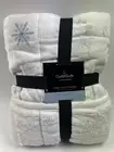 Cuddl Duds Cozy Soft Throw Blanket Snowflakes 50" X 60" Plush Reverse Faux Fur