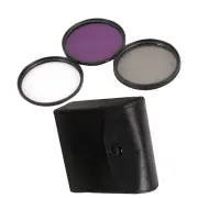 3PCS For Cannon Nikon Sony Digital Camera Lens UV+CPL+FLD Lens Filter 49-77mm