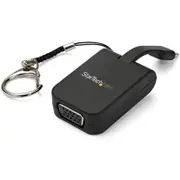 StarTech.com Compact USB C to VGA Adapter - 1080p Active USB Type-C to VGA Display Converter w/ Keychain Ring