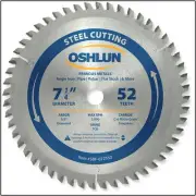 OSHLUN SBF-072552 7-1/4" x 52T Steel Cutting Saw Blade