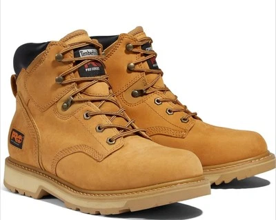 Men's Timberland PRO® 6" Pit Boss Soft Toe Boots Size 14 Wheat Beige New 033030