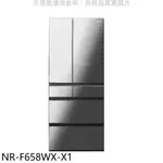 PANASONIC 國際牌  NR-F658WX-X1   650公升六門變頻 鑽石黑 冰箱