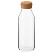 IKEA 365+ carafe with stopper, clear glass/cork, 0.5 l