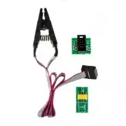 SOIC8 SOP8 Test Clip with Cable + 2 Adapters for EEPROM 93CXX / 25CXX / 24CXX...