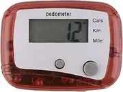Step Counter, Walking Pedometer, Compact Digital LCD Monitor, Fitness Device, Miles Km Distance Monitor, Steps with Clip for Travel Exercise Use, 1.85x1.38 Inches
