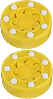 Yardwe 2 Pack Hockey Plastic Indoor Hockey Balls for Training Smooth Surface for Practicing