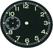 [NPKNGZTATW] 38.9mm Black Watch Dial Green Markers Fit Hand Winding 6497 Movement 44mm Vintage Watch Case dial