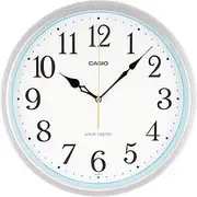 Casio IQ-481J-8JF Wall Clock, Radio Watch, Silver, Analog, Standard, Nighttime Second Hand Stop,