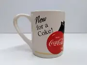 Coca-Cola Coffee Mug Cup Now For a Coke Logo Retro White