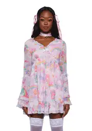 [Dolls Kill x Care Bears] Friends Forever Mini Dress