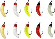 Maggot Bait,Bass Fishing Lure Hooks - Realistic Fish Luring Tools, Freshwater Angling Baits for Pond River