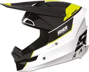 Shot Furious Scope Motocross Helmet, black-white-yellow, Size XL for Men Black White Yellow