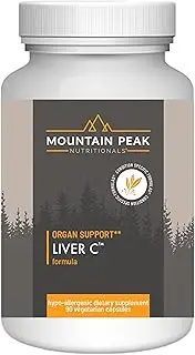 Mountain Peak Nutritionals Liver C - Hypoallergenic Dietary Supplement w/ Siliphos® & Mushrooms - Organ Supplement Helps Maintain Healthy Liver Function & Energy Production (90 Vegetarian Capsules)
