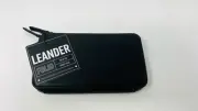 LEANDER Everyday Professional Travel/Work Folio w/ Zippered Closure - Black, New