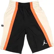 [Jordan] Big Boys' Baseline Basketball Dri-FIt Shorts White/Black, Small 8-10 Yrs