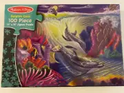 Melissa and Doug Jigsaw Puzzle Dolphin Cove Cardboard 100 Piece