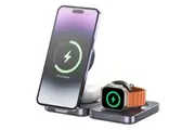 Unitek Qi2 Foldable 3-in-1 Wireless Charging Station iPhone 15W / Apple Watch 2.5W / Airpod 3W (Black)