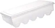 [GOOHOCHY] 1pc 15 Lattice Transparent Egg Storage Box with Lid Stackable Household Egg Holder Durable Material Design for Fridge Organization for Modern Kitchens