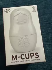 NEW Fred M-Cup Nesting Doll Russian Matryoshkas White Plastic Measuring Cups
