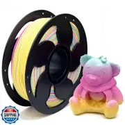 Matte Gradient Rainbow Macaroon 1.75mm PLA Filament Rod for 3D Printer, Neatl