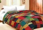 Handmade Blanket Vintage Kantha Patchwork Quilt King Throw Cotton Bedspread