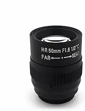 Megapixel C Mount 1MP 50mm Manual Iris Lens for HD CCTV Security DSLR Camera F1.6 1/2" inch Image Format Size Metal