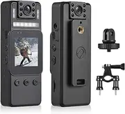 4K Body Camera with o and Video Recording able Body Cam WiFi Camera Camcorder with 180° Rotatable Lens Night Vision Warning Lights Magnetic Back Clip for Law Enforcement Very Personal
