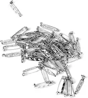 [CORHAD] 50pcs Brooch Pin Back Safety Brooch Locking Pin Backs Catch Bar Pin Custom Brooch Pin Brooch Glutation En Cool Breastpin Badge Material Brooches Felt Pom Poms Barrier Metal