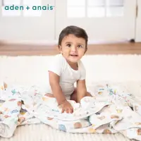 在飛比找momo購物網優惠-【aden+anais】經典四層紗厚毯(叢林維尼)