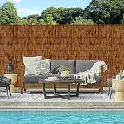 RUANGOUP Bamboo Reed Fence,6FT X 16.4FT Natural Reed Fence Roller Bamboo Fencing Privacy Reed Screening Balcony Privacy Reed Screen for Outdoor, Gallery, Restaurant, Hotel, Patio