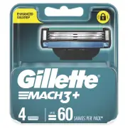 Gillette Mach3+ Replacement Cartridges X 4