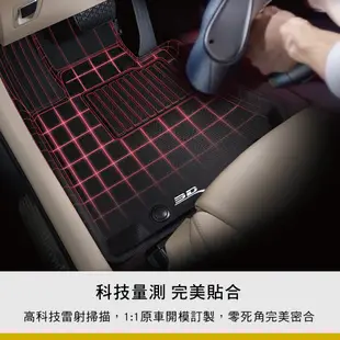 【3D Mats】 卡固立體汽車踏墊適用於Porsche Taycan 2021~2024(電動車, 有儲物空間套件)