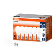 Osram classic AShape BC halogen frosted 46W light globe - Pack of 6