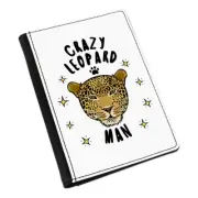 Crazy Leopard Man Passport Holder Cover Case Wallet - Funny Animal